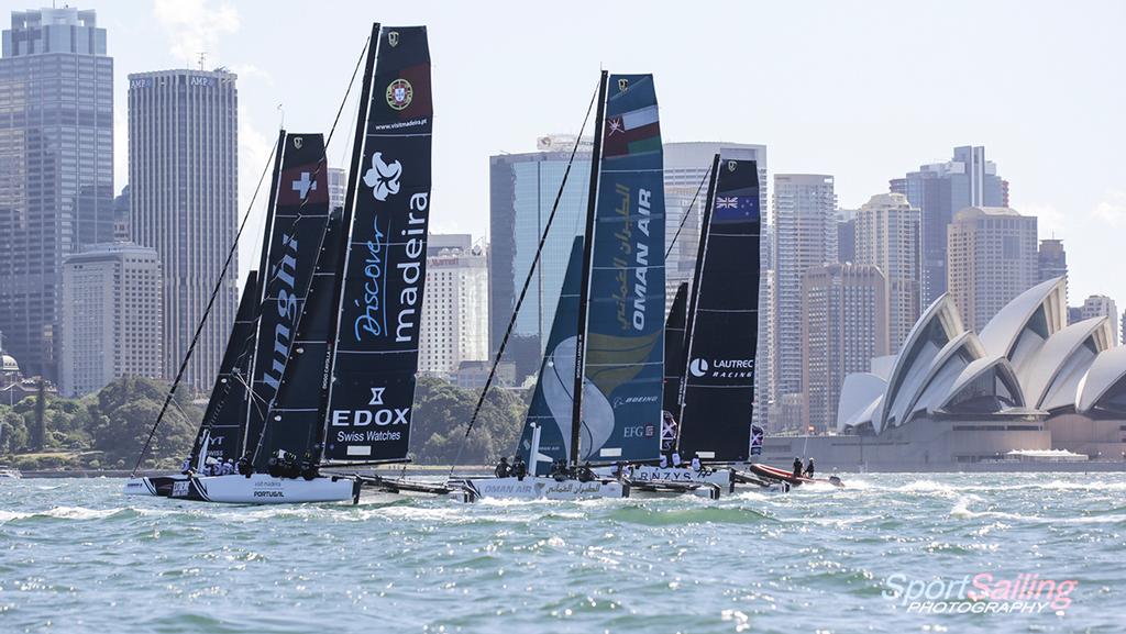 Fleet - Act Eight Extreme Sailing Series Sydney © Beth Morley - Sport Sailing Photography http://www.sportsailingphotography.com